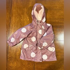 Zara Pink Polka Dot Toddler Raincoat